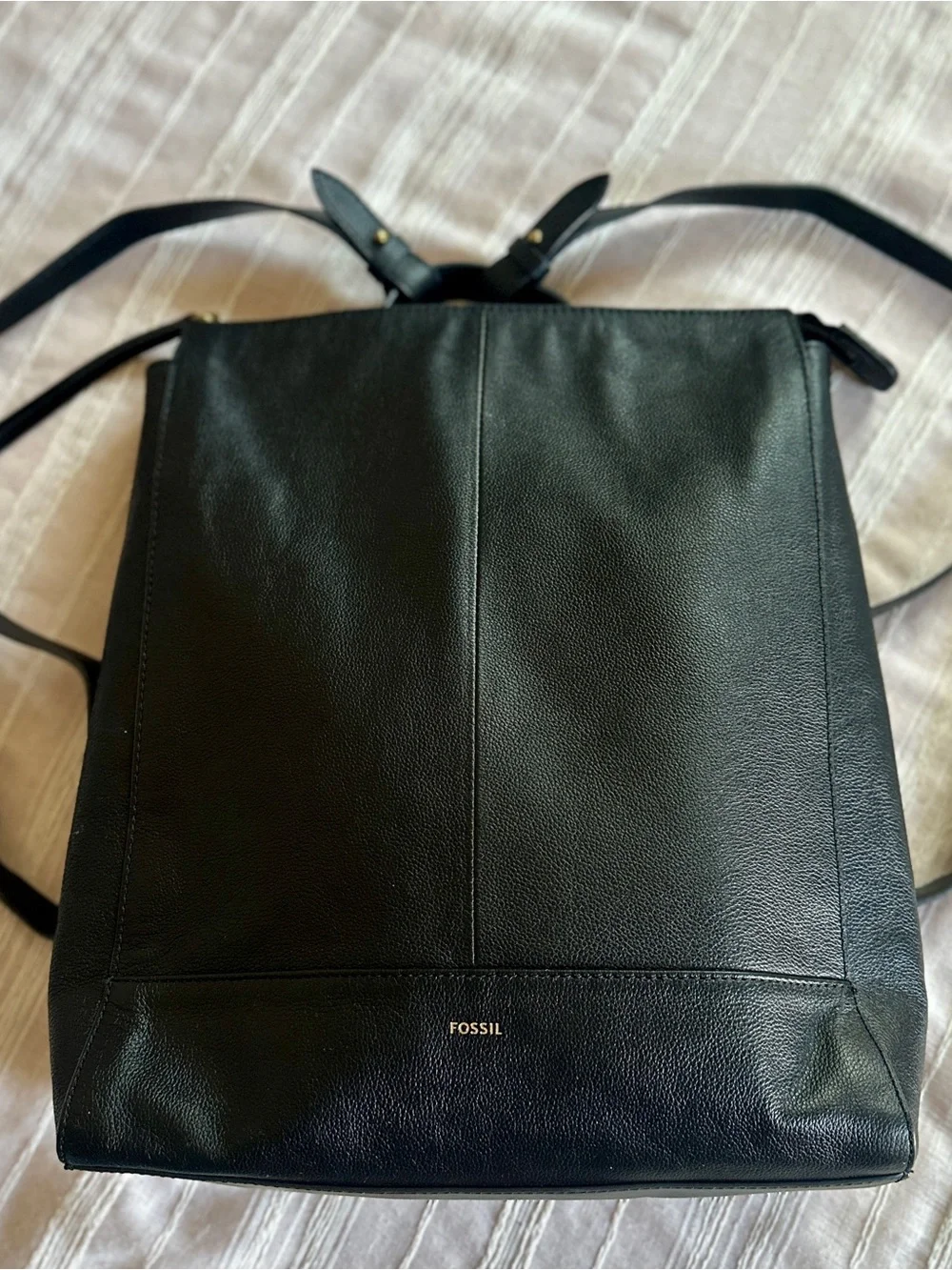FOSSIL Elina Large Convertible Leather Backpack/Crossbody/Tote Bag NWOT